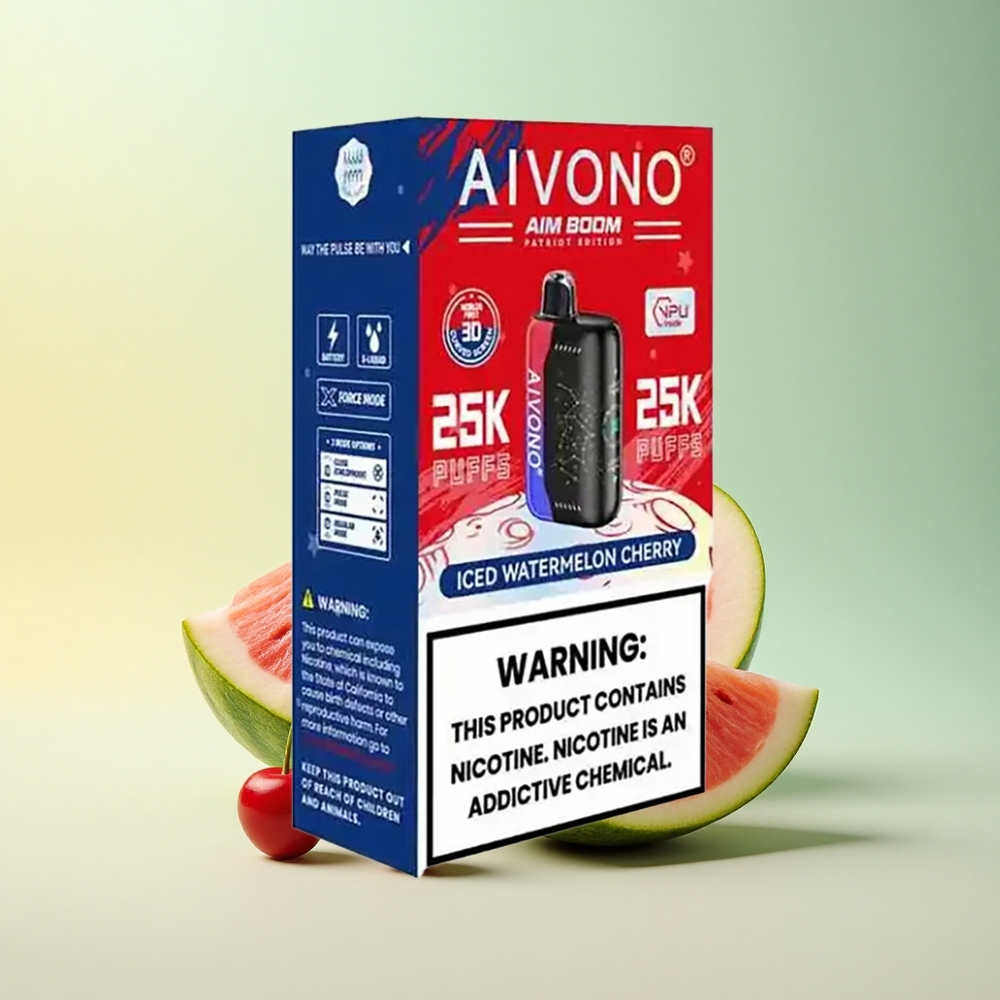 Aivono Aim Boom 25000 Gekühlte Wassermelone-Kirsche mit 650mAh und 0% Nikotin