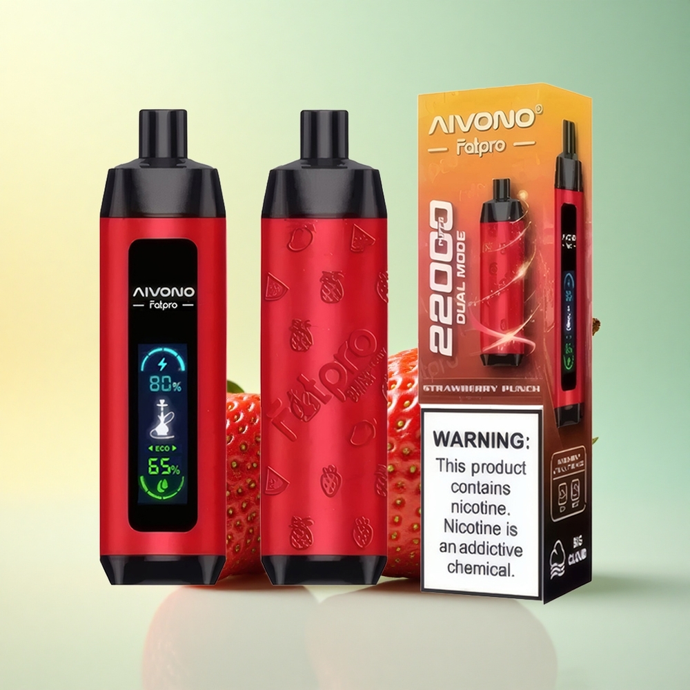 Aivono Aim Fatpro 22000 Erdbeer-Punch mit 5% Nikotin und 600mAh