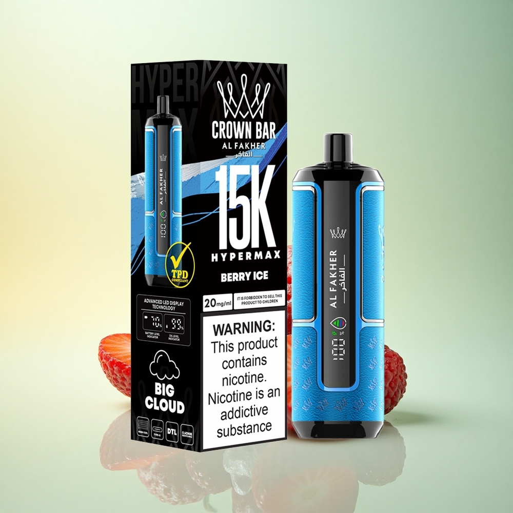 Al Fakher Crown Bar 15K Hypermax Beeren-Eis 22ml 600mAh 6mg Nikotin