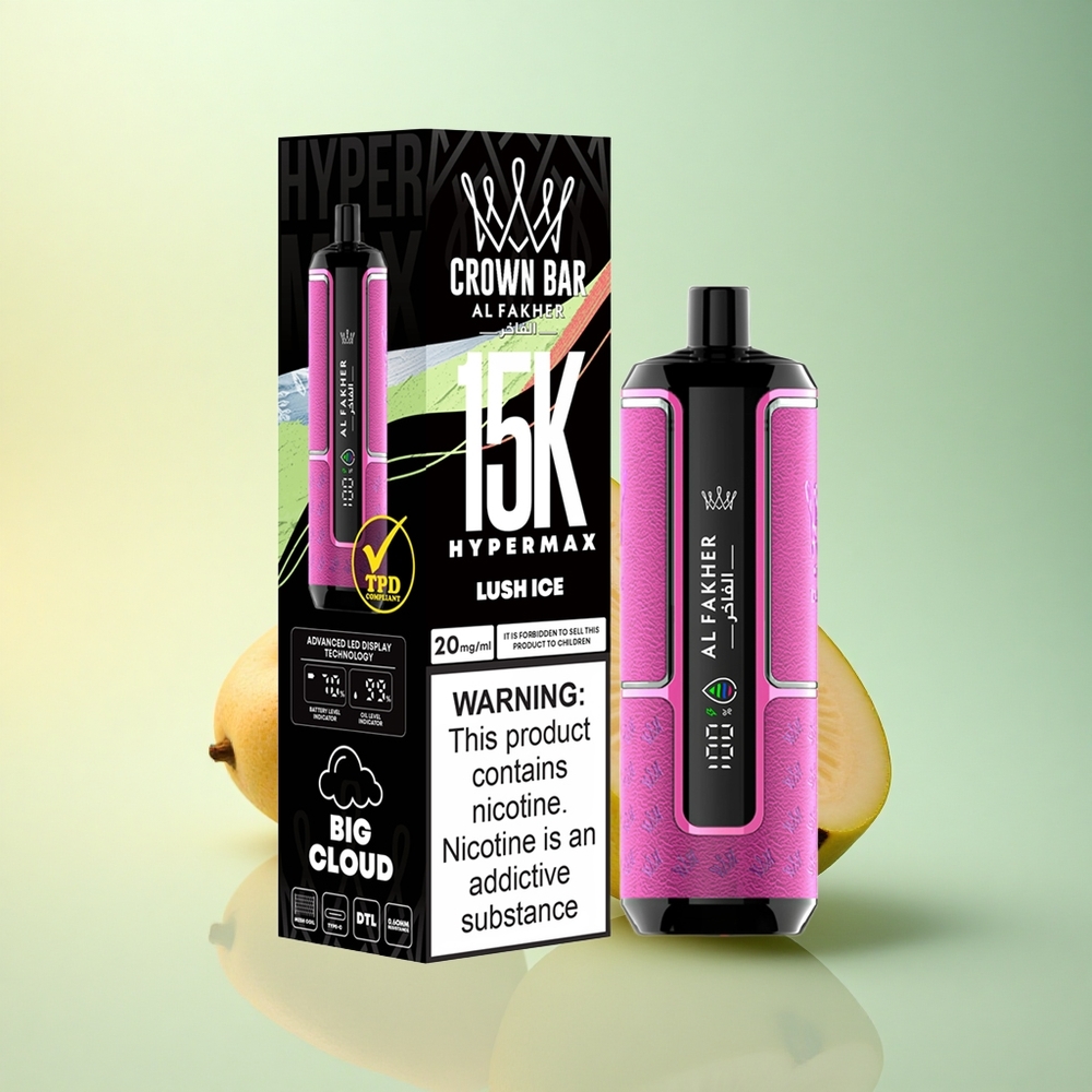 Al Fakher Crown Bar 15K Hypermax Frischer Eiswind 22ml 600mAh 6mg Nikotin