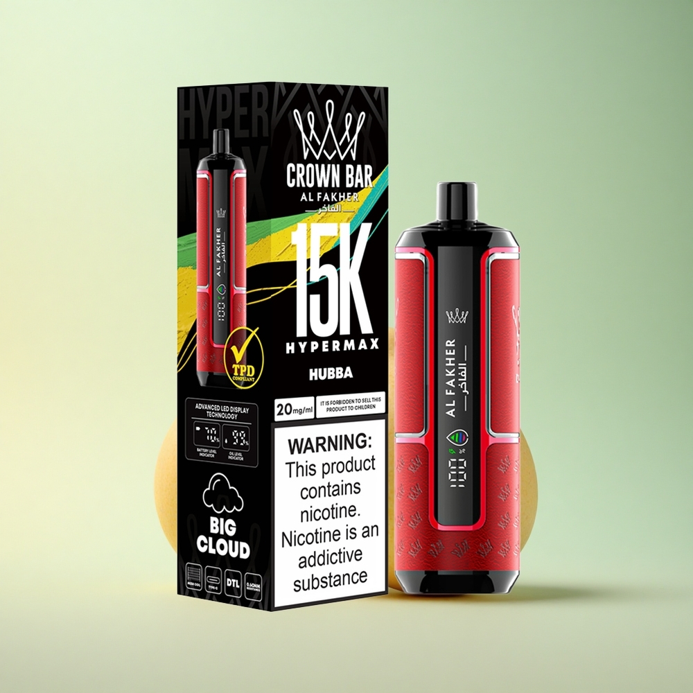 Al Fakher Crown Bar 15K Hypermax Hubba Deutsche Edition mit 22ml E-Liquid und 600mAh