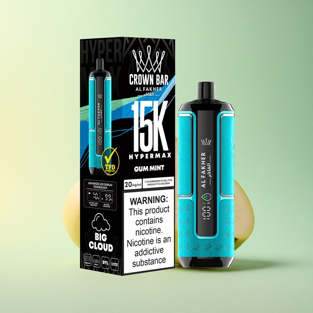 Al Fakher Crown Bar 15K Hypermax Kaumint 22ml 600mAh Typ-C