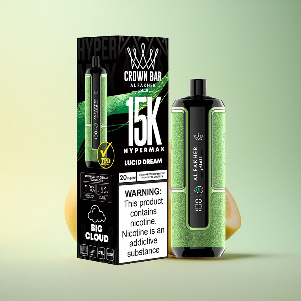 Al Fakher Crown Bar 15K Hypermax Luzider Traum 22ml 600mAh DTL