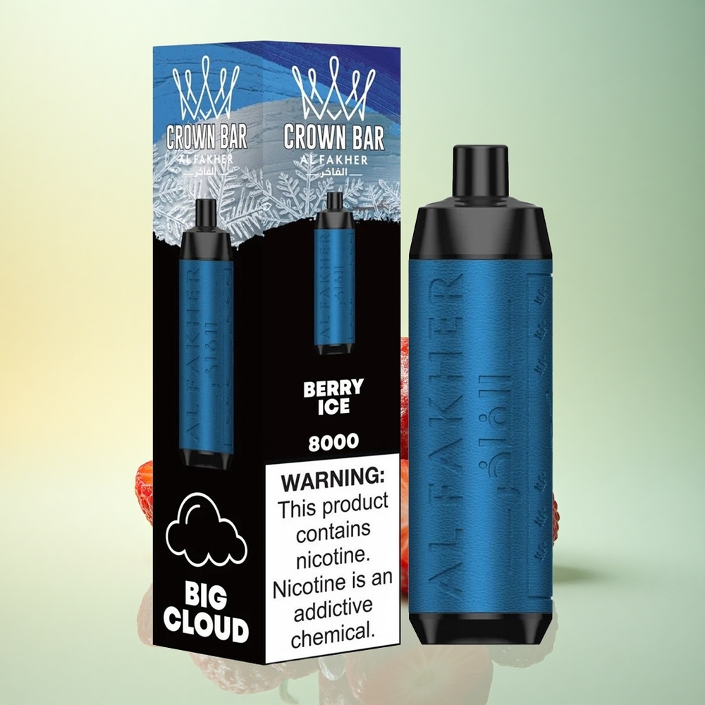 Al Fakher Crown Bar 8000 Crystal Beeren-Eis 600mAh 5mg Nikotin