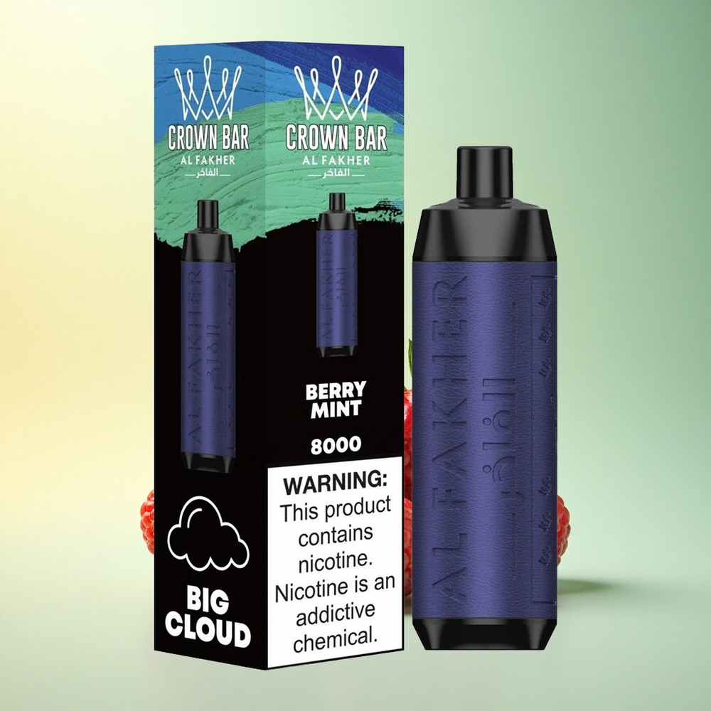 Al Fakher Crown Bar 8000 Crystal Beerenminze mit 5mg Nikotin und 600mAh