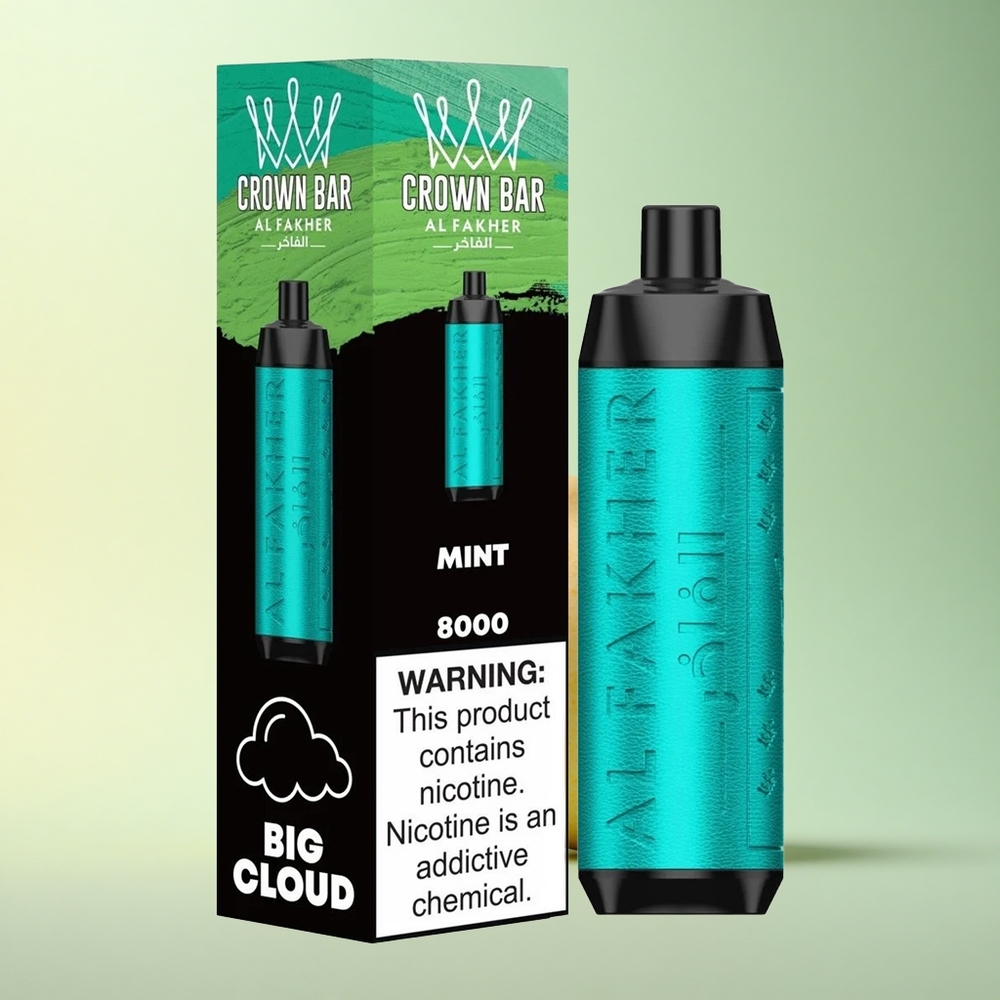 Al Fakher Crown Bar 8000 Crystal Krone Kristall Einweg-Vape mit 600mAh und 5mg Nikotin