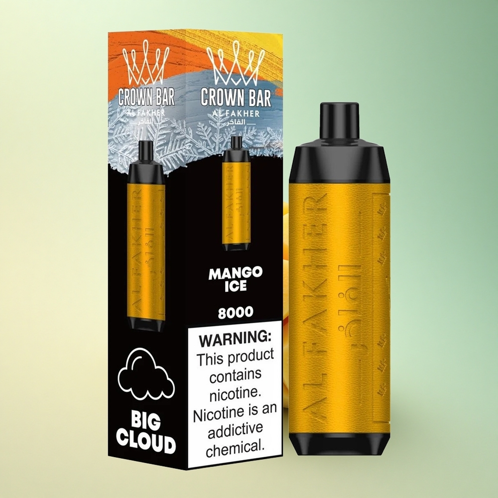 Al Fakher Crown Bar 8000 Crystal Mango-Eis 600mAh 5mg Nikotin