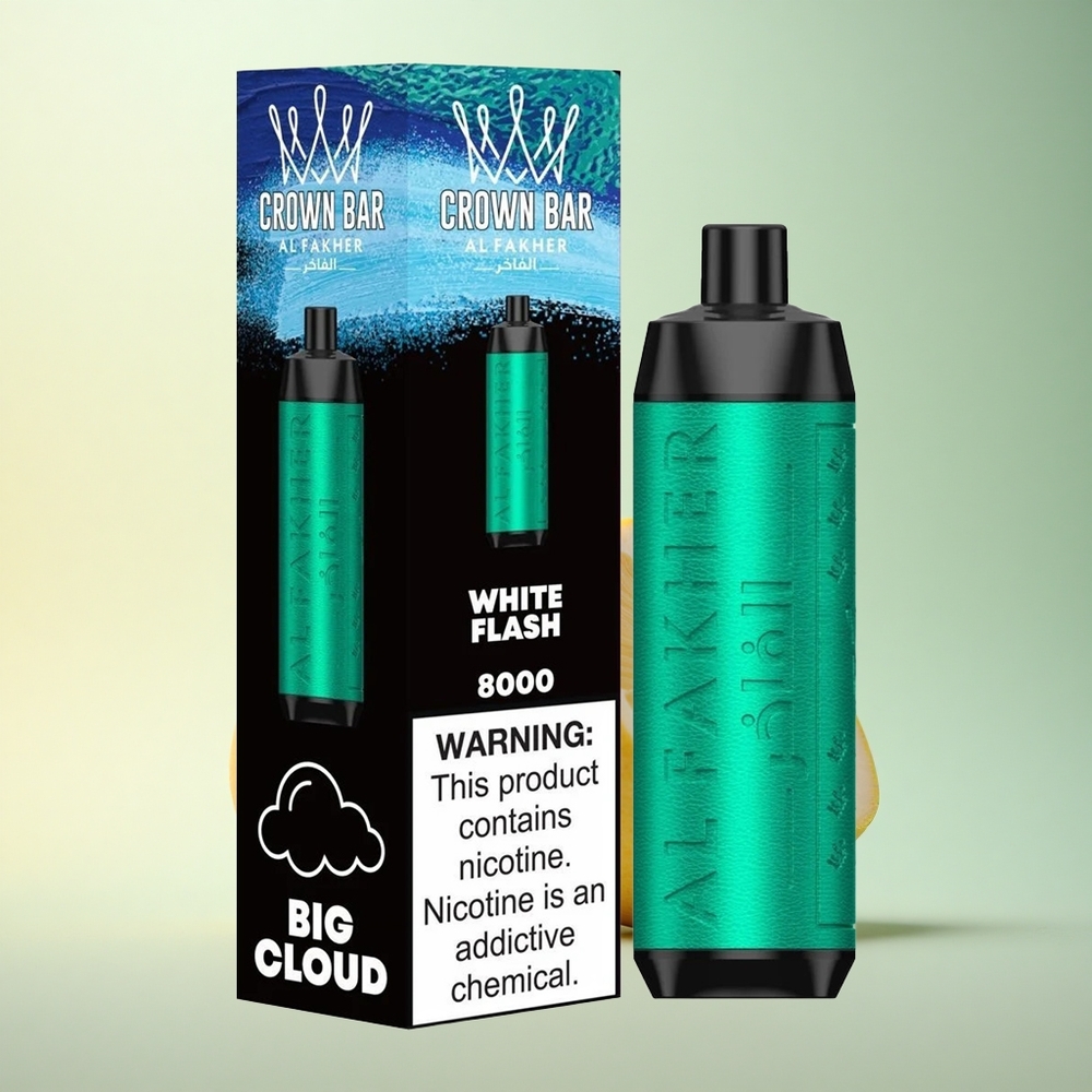 Al Fakher Crown Bar 8000 Crystal Weißer Blitz 600mAh 18ml Nikotin