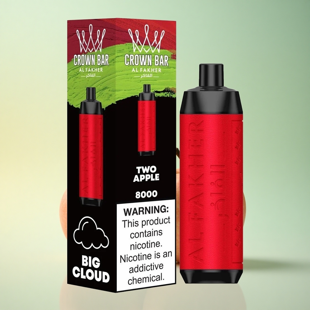 Al Fakher Crown Bar 8000 Crystal Zwei Apfel 600mAh 18ml Nikotin 5mg